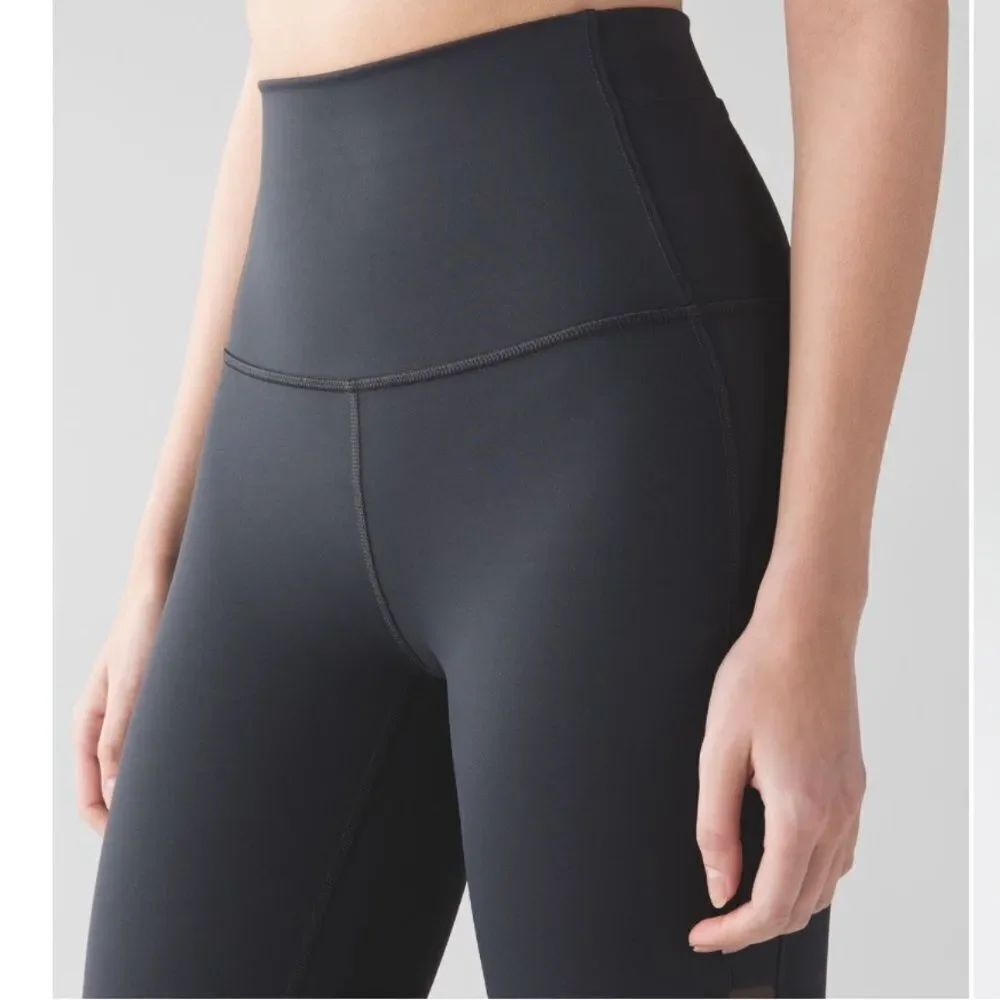 LULULEMON | Dark Gray Serene Tights High Waisted Leggings Women’s Size 10